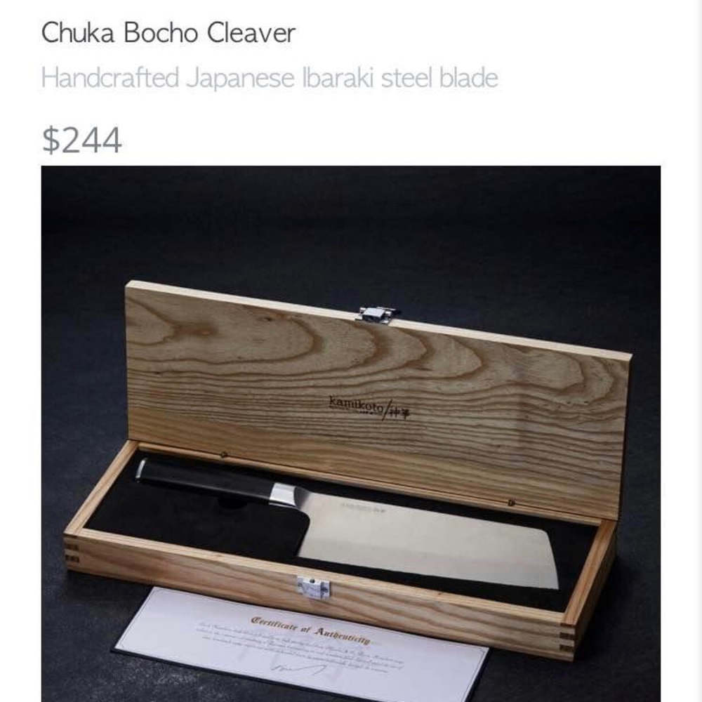 Kamikoto Japanese Honshu Chuka Bocho Cleaver Knife Brand New
